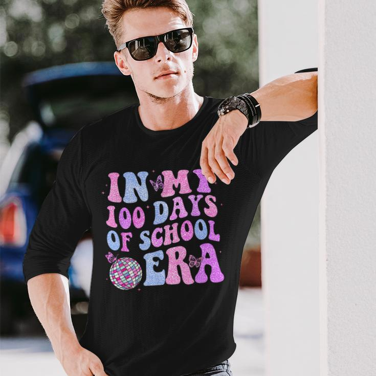 In My 100 Days Of School Era Retro Disco 100Th Day Of School Long Sleeve T-Shirt Gifts for Him