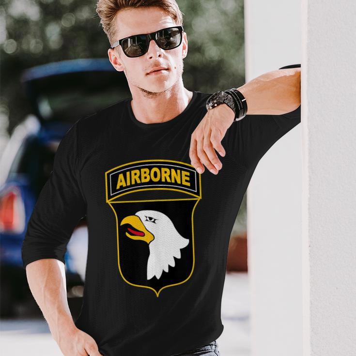 101St Airborne Division Military Veteran American Eagle Army Long Sleeve T-Shirt Gifts for Him