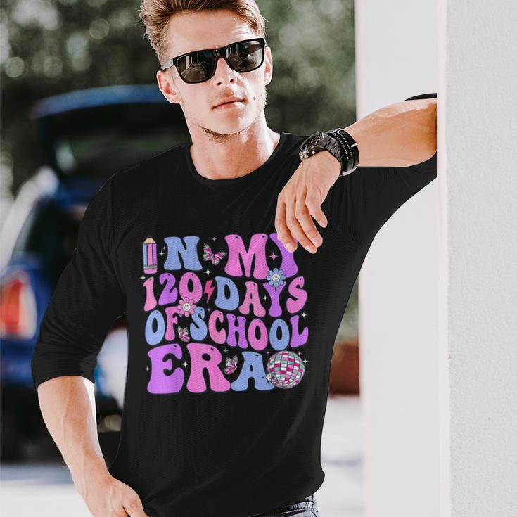 In My 120 Days Of School Era Retro Disco 120Th Day Of School Long Sleeve T-Shirt Gifts for Him