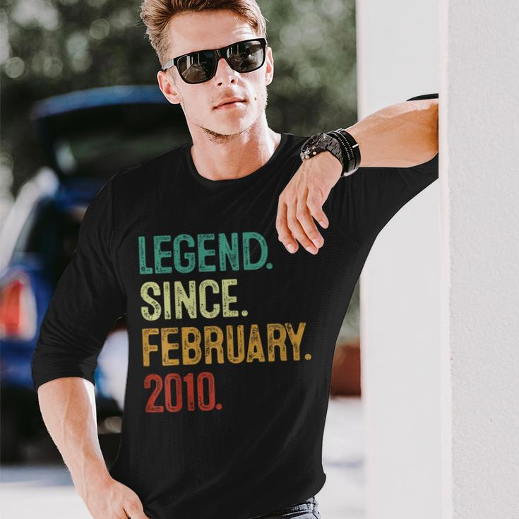14 Years Old Legend Since February 2010 14Th Birthday Long Sleeve T-Shirt Gifts for Him