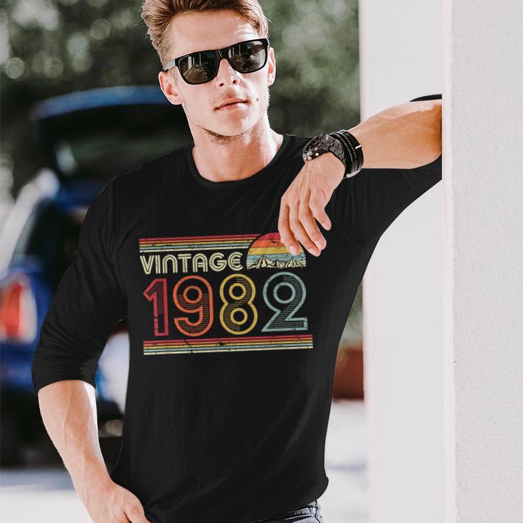 1982 VintageBirthday Retro Style Long Sleeve T-Shirt Gifts for Him