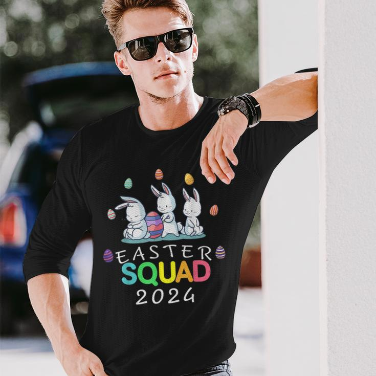 2024 Easter Squad Family Matching Bunny Egg Hunt Group Long Sleeve T-Shirt Gifts for Him