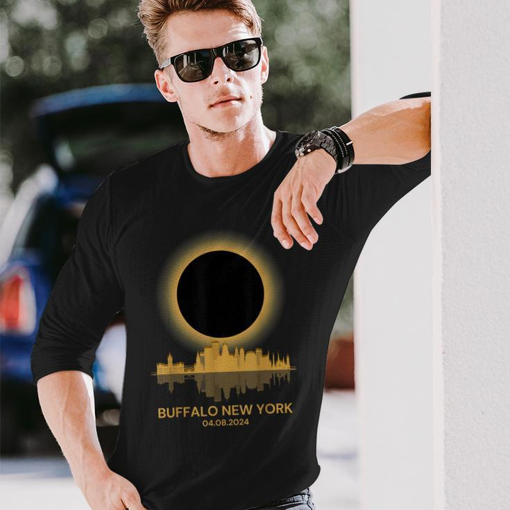 2024 Solar Eclipse Buffalo New York Souvenir Totality Long Sleeve T-Shirt Gifts for Him