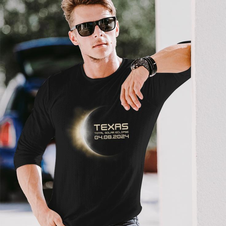 2024 Solar Eclipse Texas Souvenir Totality Long Sleeve T-Shirt Gifts for Him