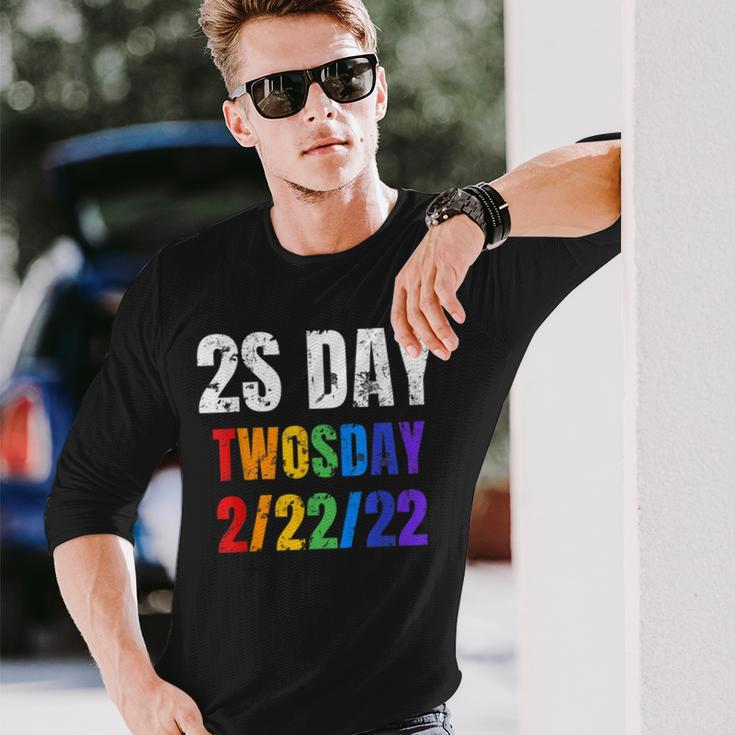 2S Day Twosday 02-22-2022 Happy Twosday Long Sleeve T-Shirt Gifts for Him