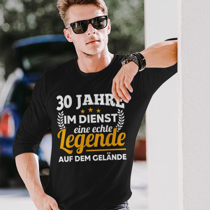 30 Jahre Im Dienst Legend Auf Dem Geränste Service Anniversary Langarmshirts Geschenke für Ihn