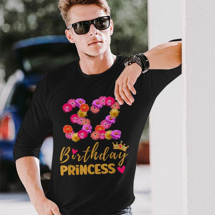 32 Jahre Alter Geburtstag Prinzessin Blume Ist Mein 32 Geburtstag Langarmshirts Geschenke für Ihn