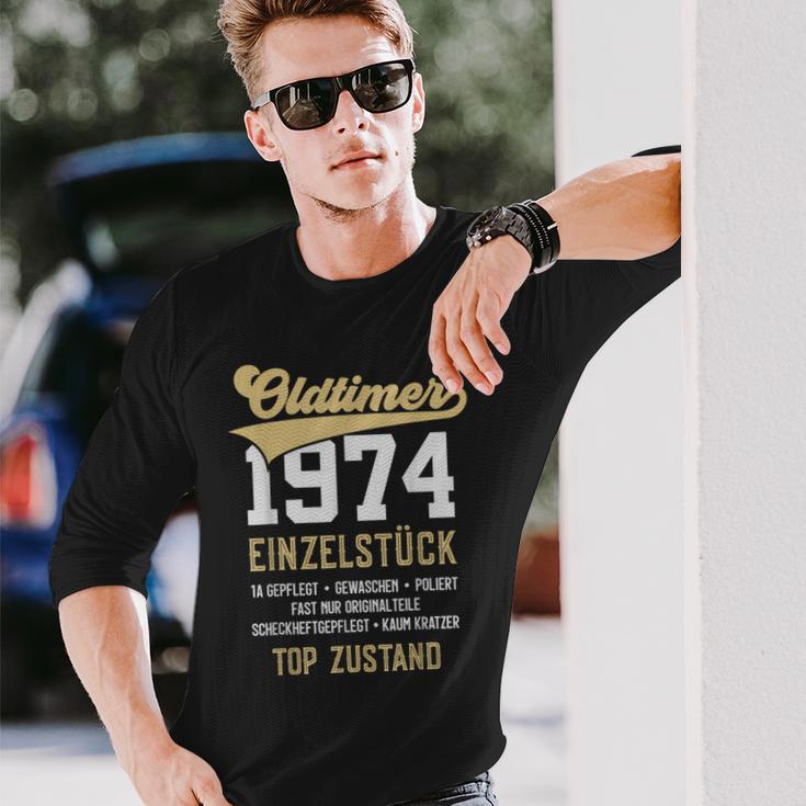 49 Jahre Oldtimer 1974 Vintage 49Th Birthday Black Langarmshirts Geschenke für Ihn