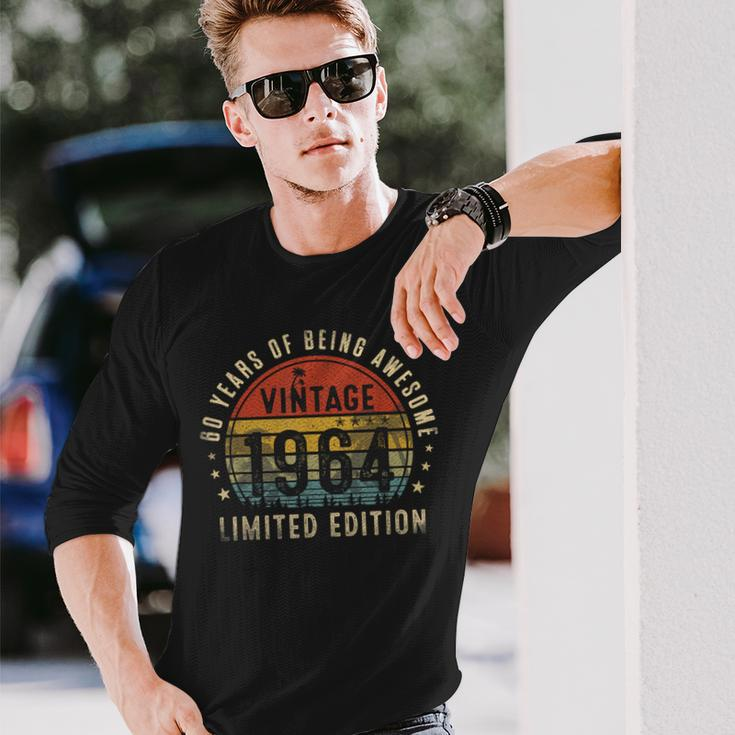 60Th Birthday Year Old Vintage 1964 Limited Edition Long Sleeve T-Shirt Gifts for Him