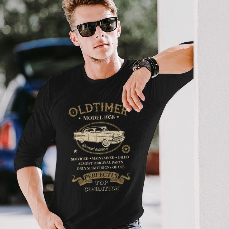 66Th Birthday Vintage Oldtimer Model 1958 Long Sleeve T-Shirt Gifts for Him