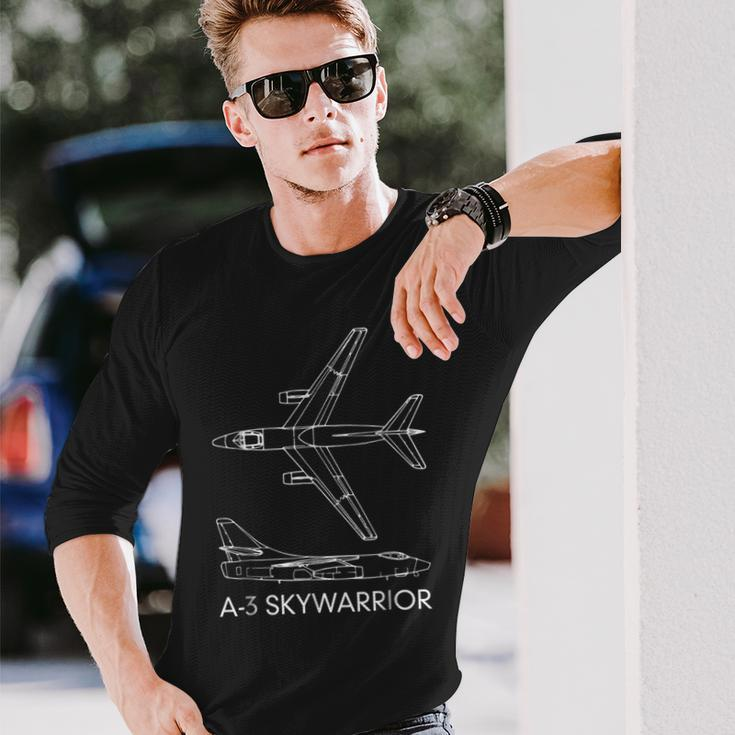 A3 Skywarrior Strategic Bomber Plane Long Sleeve T-Shirt Gifts for Him