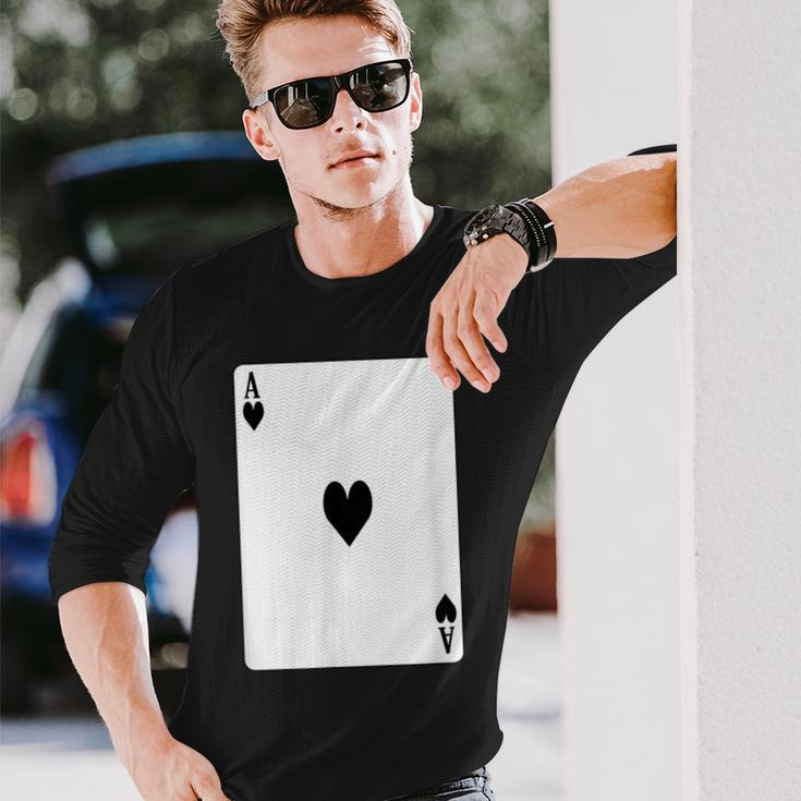 Ace Of Hearts Long Sleeve T-Shirt Gifts for Him