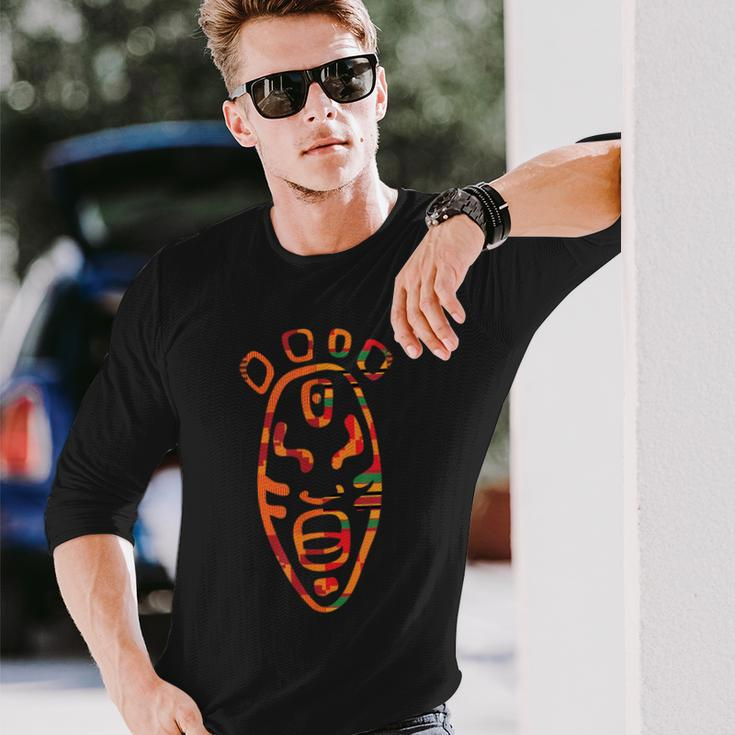 Africa Kente Pattern African Tribal Ghana Style Long Sleeve T-Shirt Gifts for Him