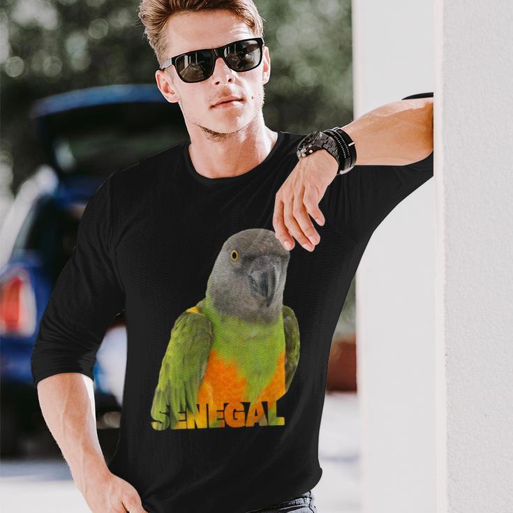 African Senegal Parrot Image & Word Long Sleeve T-Shirt Gifts for Him