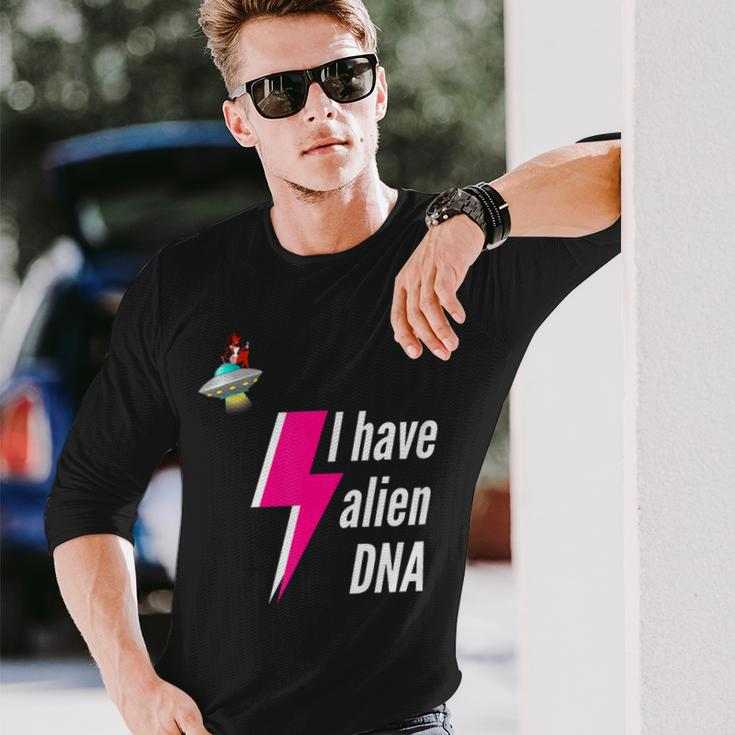 I Have Alien Dna Demon Ufo Sci-Fi Galaxy Long Sleeve T-Shirt Gifts for Him