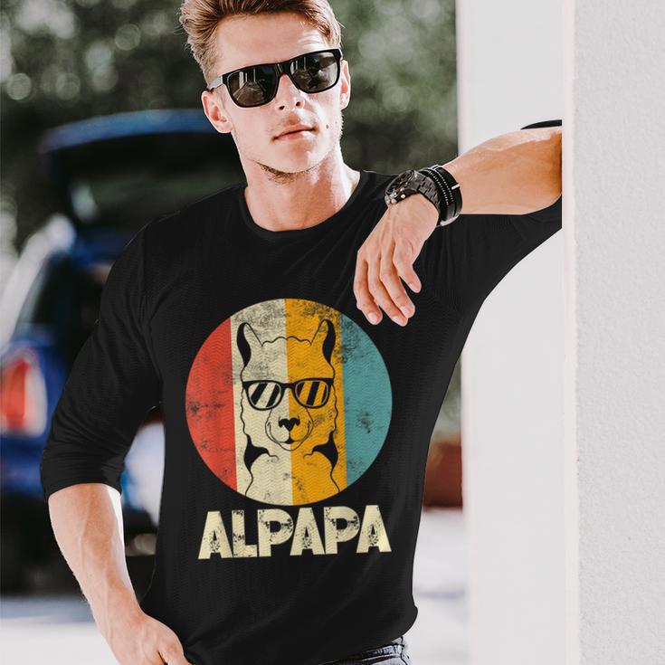 Alpa Alpaca Papa Langarmshirts Geschenke für Ihn