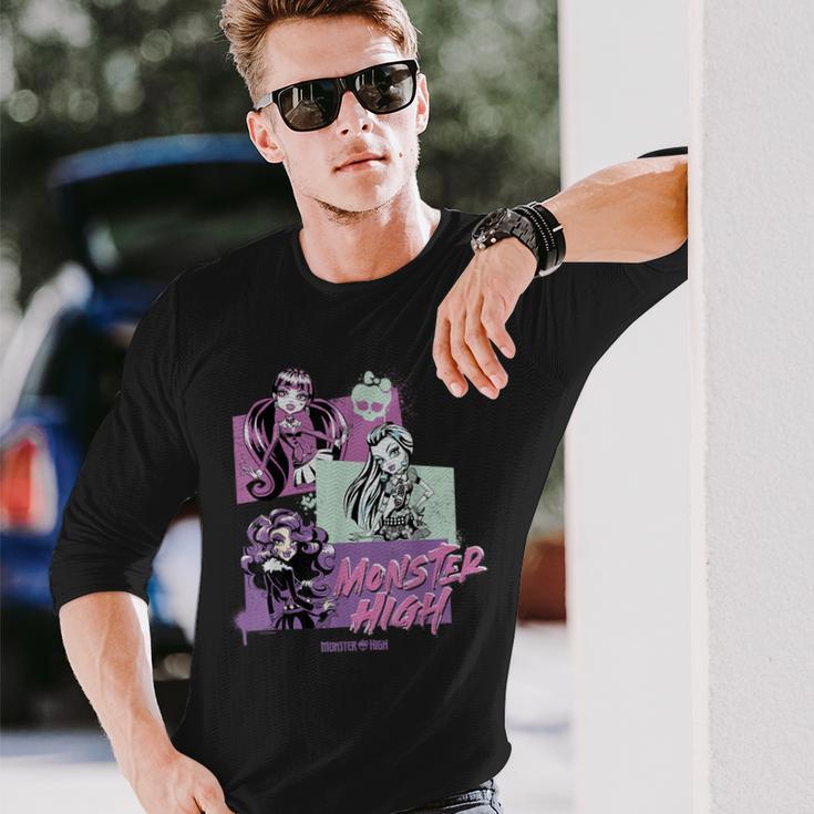 Alumni Of Monster High Draculaura Frankie Stein Clawdeen Wolf Langarmshirts Geschenke für Ihn