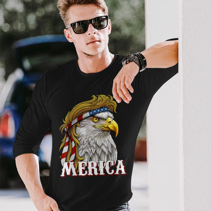 America Patriotic Usa Flag Eagle Of Freedom 4Th Of July Long Sleeve T-Shirt Gifts for Him