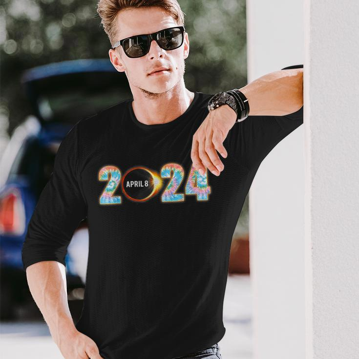 America Spring Eclipse 2024 Total Solar Eclipse April 8 2024 Long Sleeve T-Shirt Gifts for Him