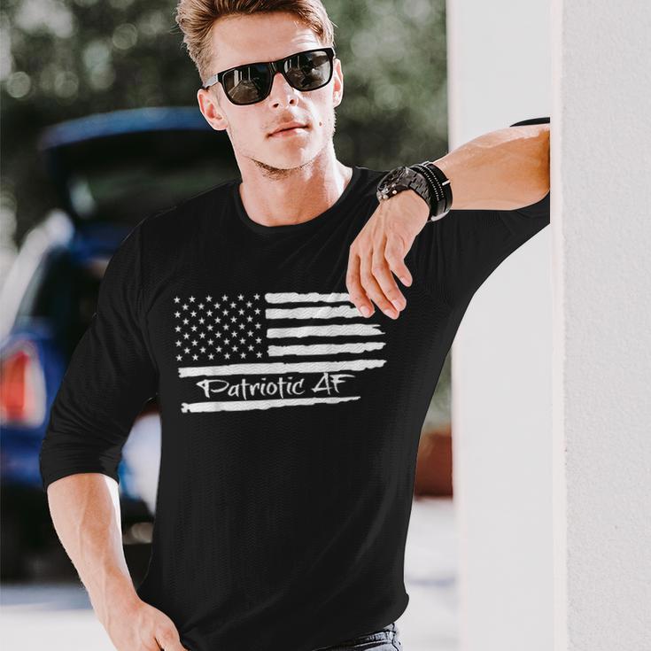 American Patriot Patriotic Af Maga Graphic Long Sleeve T-Shirt Gifts for Him