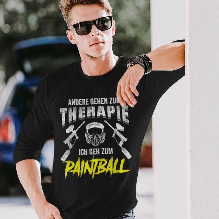 Andergehen Zur Therapie Ich Geh Zum Paintball Langarmshirts Geschenke für Ihn