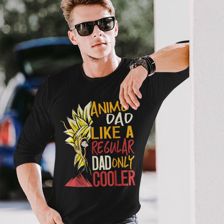 Anime Dad Like Regular Dad Only Cooler Happy Fathers Day Long Sleeve T-Shirt Gifts for Him