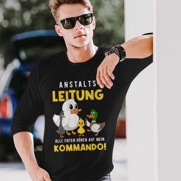 Anstaltleitung Alle Enten Hören Auf Mein Kommando Langarmshirts Geschenke für Ihn