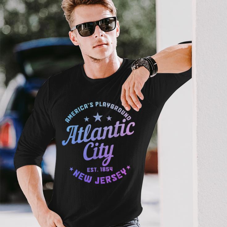 Atlantic City New Jersey Est 1854 Pride Vintage Long Sleeve T-Shirt Gifts for Him