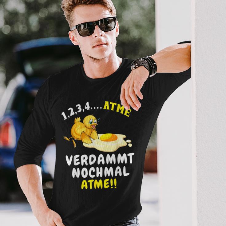 Atme Verdammt Nomal Atme Chick Langarmshirts Geschenke für Ihn