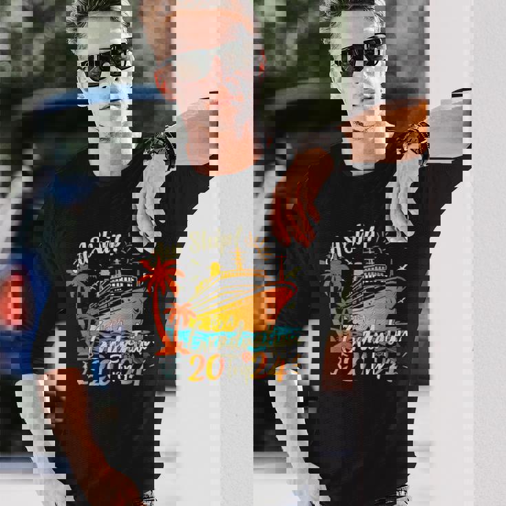 Aw Ship It's A Graduation Trip 2024 Graduation Cruise 2024 Long Sleeve T-Shirt Gifts for Him