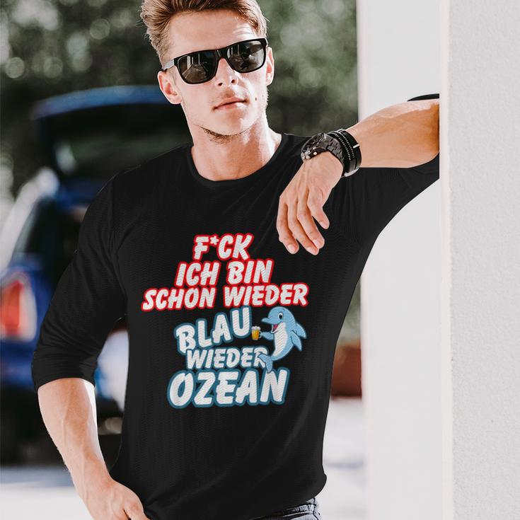 B06 Ich Bin Schon Wieder Blau Wie Der Ozean I Sprüche Sommer Langarmshirts Geschenke für Ihn