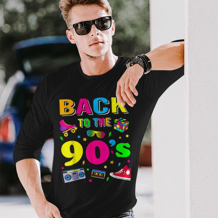 Back To 90'S 1990S Vintage Retro Nineties Costume Party Long Sleeve T-Shirt Gifts for Him