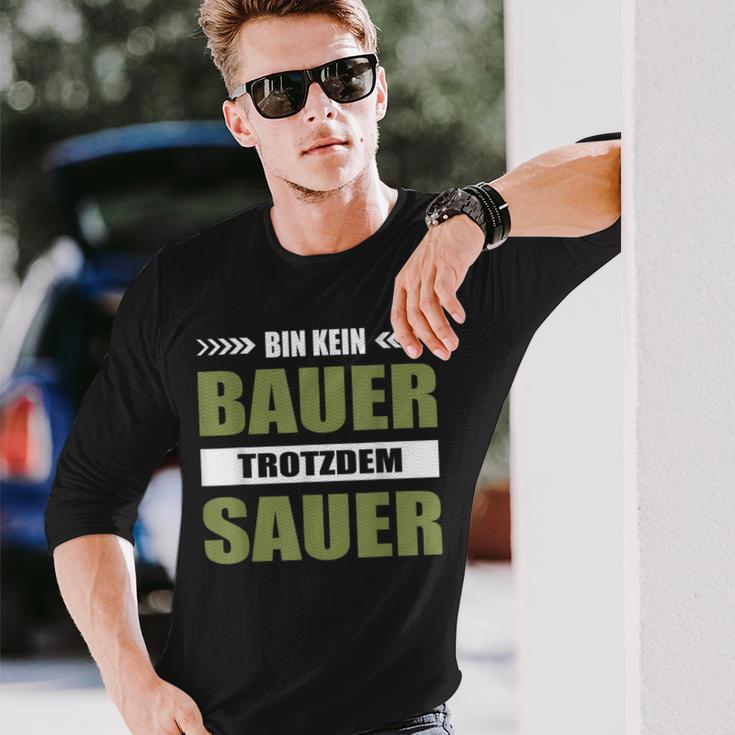 Bauernproteste Unterstützen Bin Kein Bauer Trotzdem Sauer Langarmshirts Geschenke für Ihn