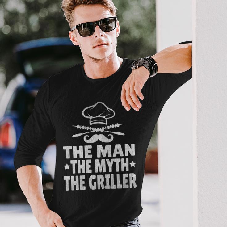 Bbq Der Mann Der Mythos Der Griller Lustiger Papaatertag Langarmshirts Geschenke für Ihn