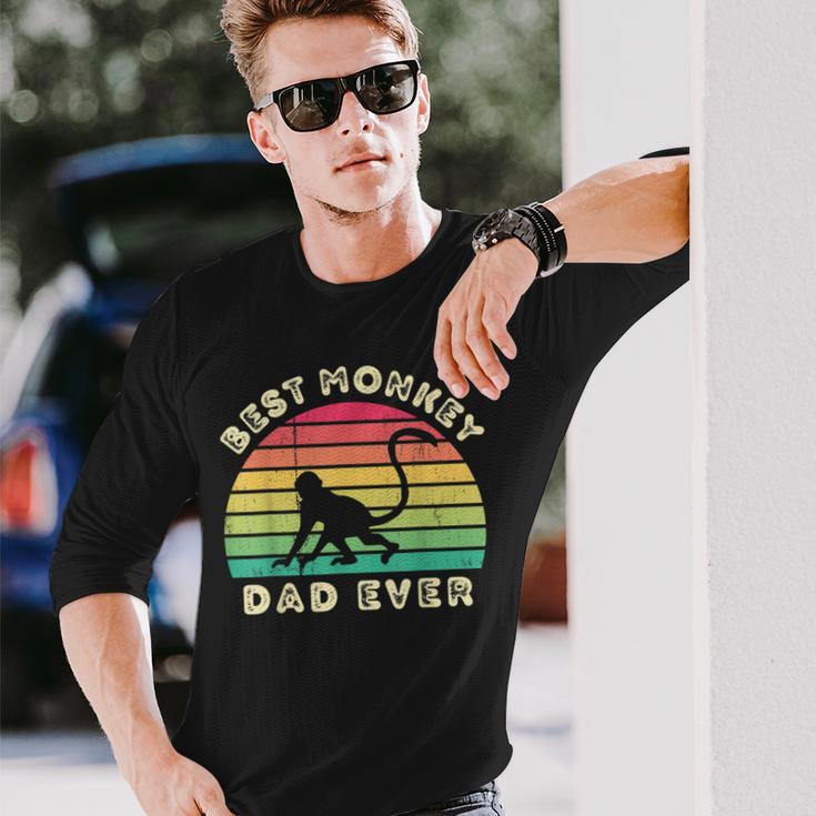 Best Monkey Dad Ever For Fathers Day Long Sleeve T-Shirt Gifts for Him