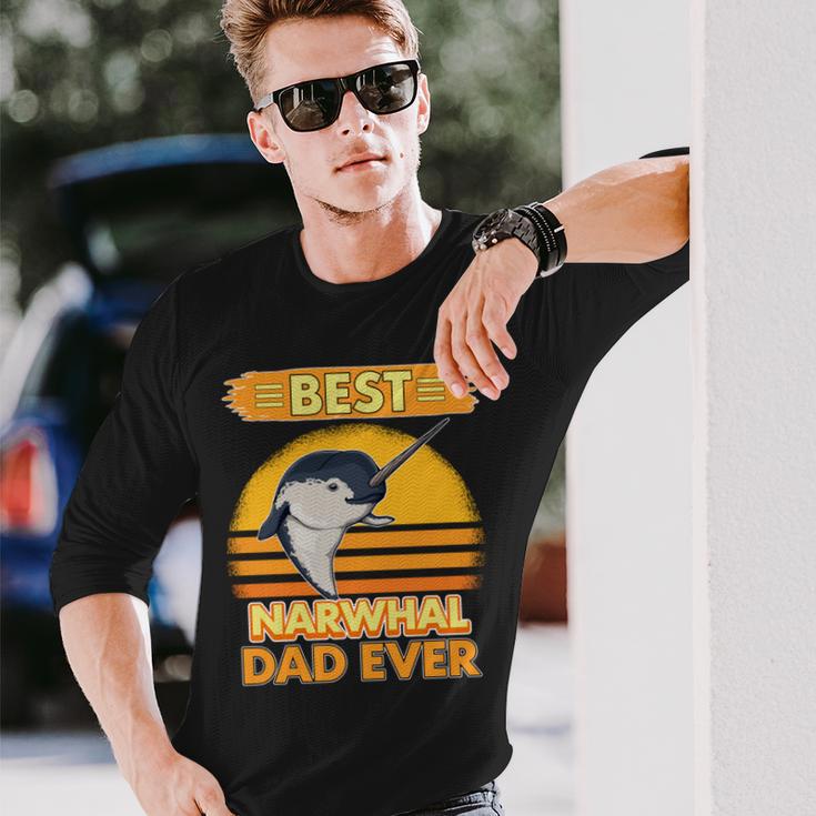 Best Narwhal Dad Ever Narwal Papaatertag Narwale Langarmshirts Geschenke für Ihn