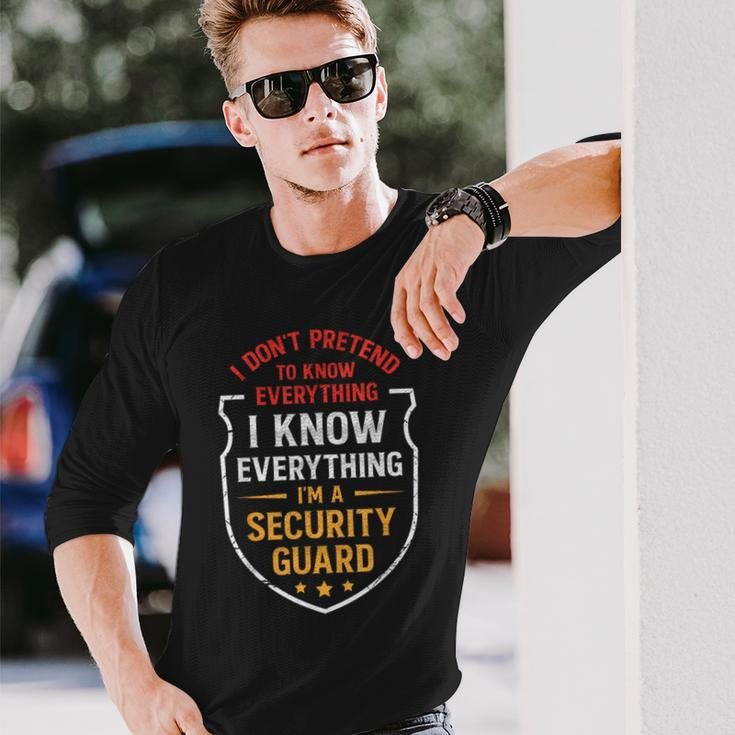 Best Security Guard Dad Watchman Dad Security Guard Father Long Sleeve T-Shirt Gifts for Him