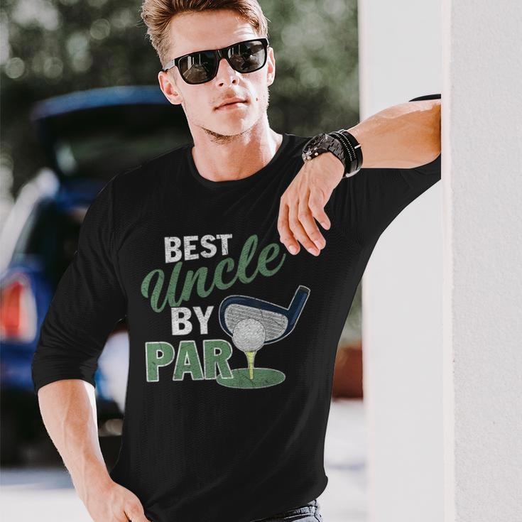 Best Uncle By Par Father's Day Golf Sports Long Sleeve T-Shirt Gifts for Him