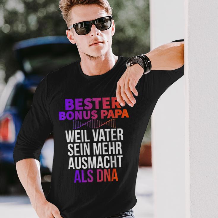 Bester Bonus Papa Weilater Sein Mehr Ausmacht Dna Langarmshirts Geschenke für Ihn