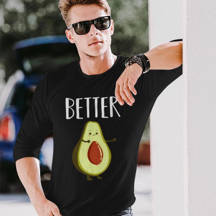 Better Half Avocado Matching Couple Valentine's Day Wedding Long Sleeve T-Shirt Gifts for Him