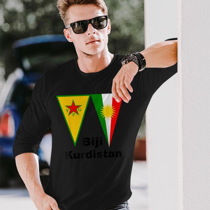 Biji Kurdistan Newroz Kurdistan Ypg Langarmshirts Geschenke für Ihn