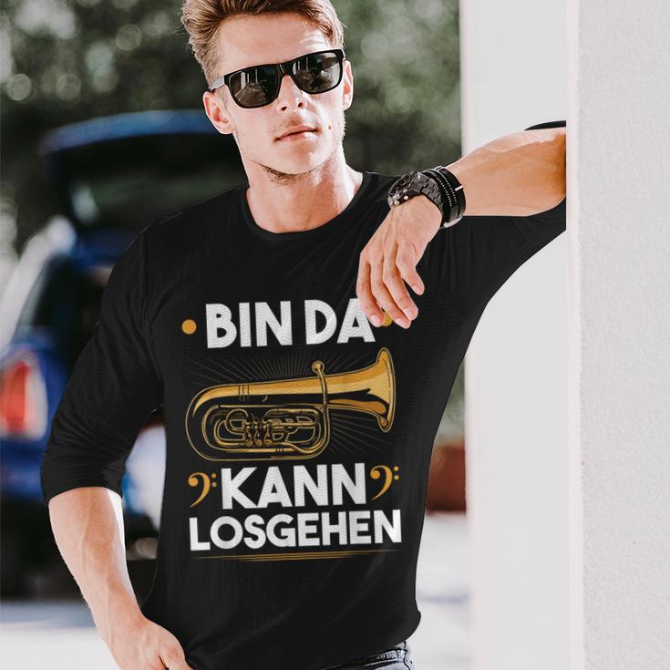 Bin Da Kann Losgehen Blow Music Bass Tubist B Tuba S Langarmshirts Geschenke für Ihn