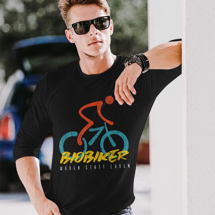 Biobiker Waden Statt LadenGegen E-Bike Bicycle Mtb Cycling Langarmshirts Geschenke für Ihn