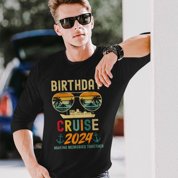 Birthday Cruise 2024 Squad Family Vacation Summer Long Sleeve T-Shirt Gifts for Him