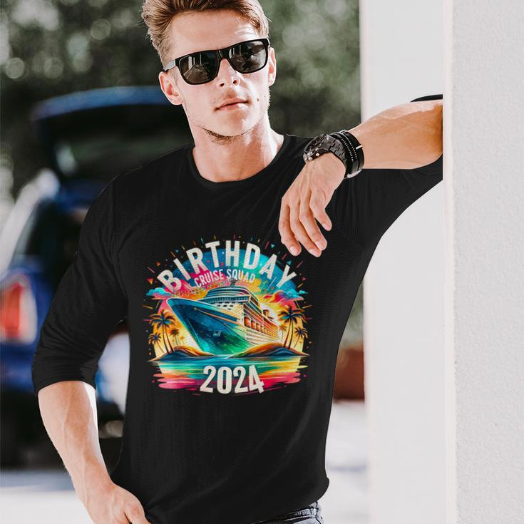 Birthday Cruise Squad 2024 Birthday Party Cruise 2024 Long Sleeve T-Shirt Gifts for Him