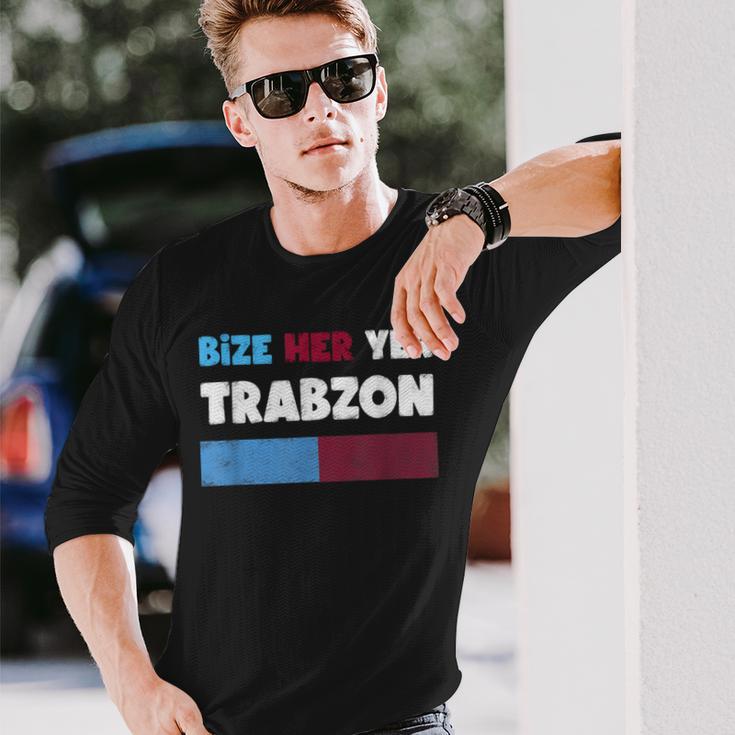 Bize Her Yer Trabzon Hediye Langarmshirts Geschenke für Ihn