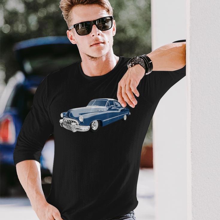 Blue 1950S Vintage Car Classic Long Sleeve T-Shirt Gifts for Him