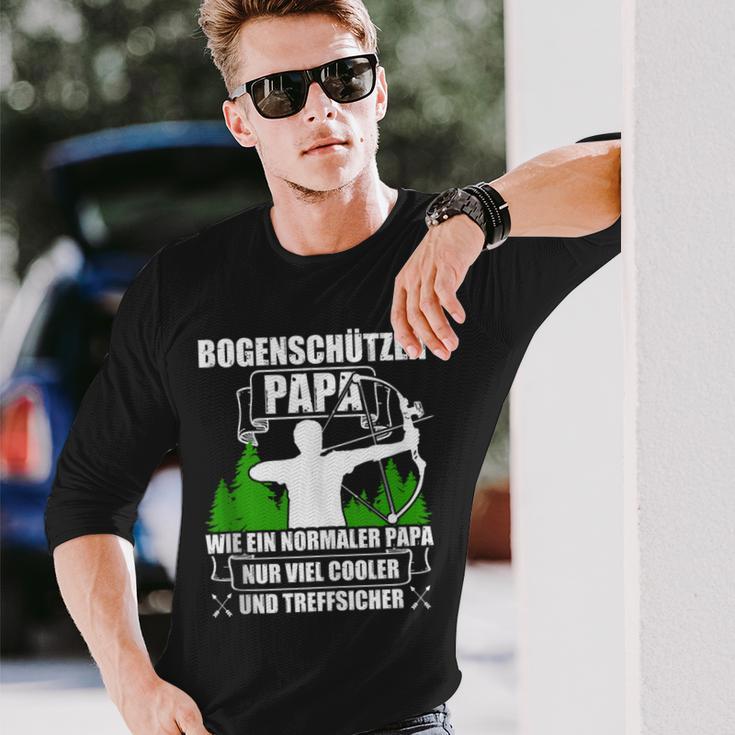 Bogenschützen Papa Pfeil Und Bogen Bogenschießen Langarmshirts Geschenke für Ihn