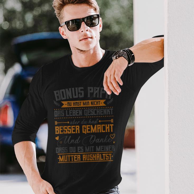 Bonus Papa Du Hast Mir Nicht Das Leben Geschenkt Aber Langarmshirts Geschenke für Ihn