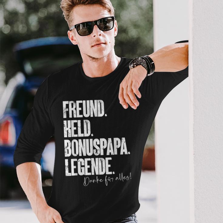 Bonuspapa Bester Step Papa Stepdad Bonus Papa S Langarmshirts Geschenke für Ihn